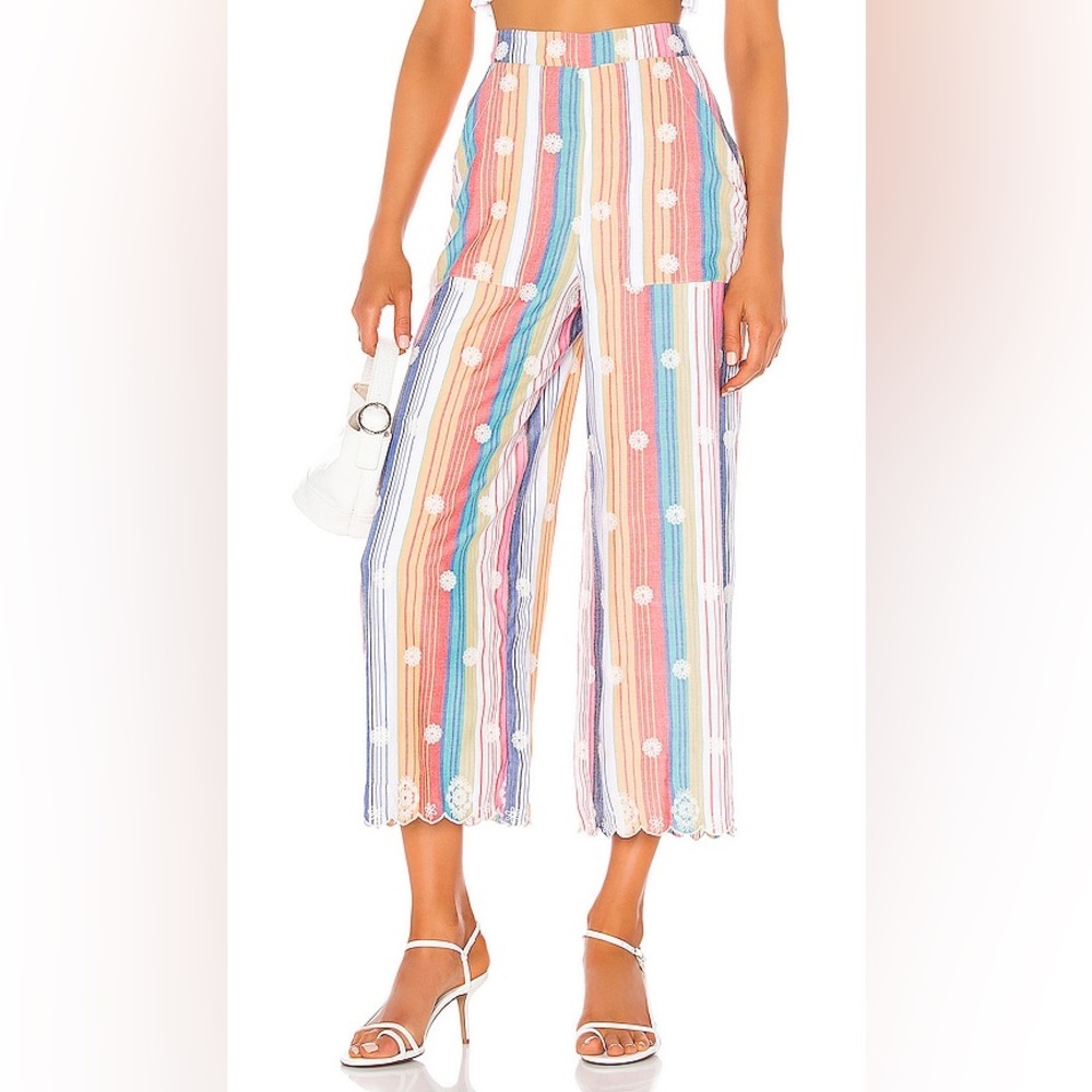Tularosa Lois Multi Stripe Size XXS Wide Leg Pant